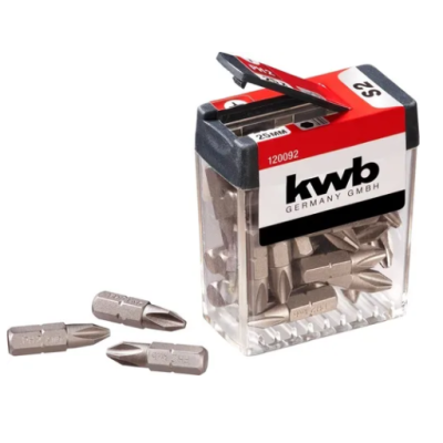 Puntas Atornillador PH2, 1/4 x 25 mm x 25 Unidades