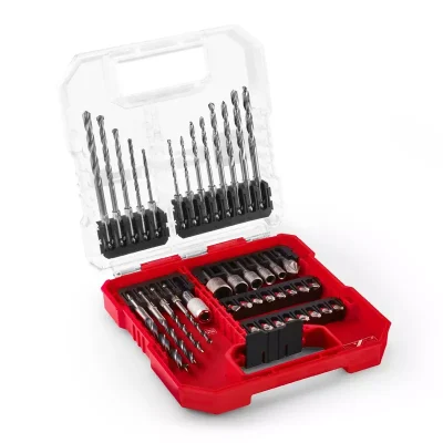 L-CASE Juego de 40 puntas y mechas para madera, mampostería y metal