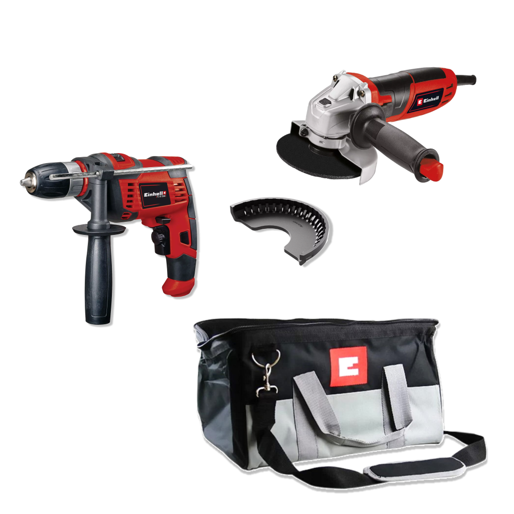 Kit Bricolage: Amoladora + Taladro + Bolso